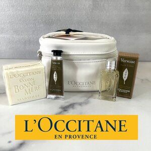 NWT L'Occitane Verbena Discovery Gift (3pc) Set with Mini Travel Train Case
